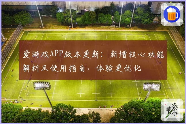 爱游戏APP版本更新：新增核心功能解析及使用指南，体验更优化